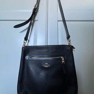 Coach Black Pebbled Leather Crossbody Bag